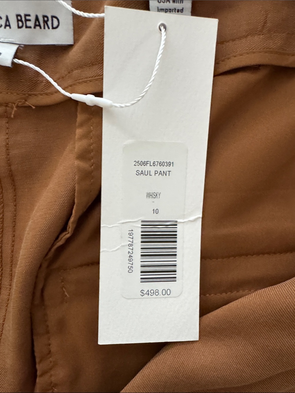 Veronica Beard Saul Pant Wide Leg Cargo khaki Pants in Whiskey brown tan NEW NWT - Picture 11 of 13